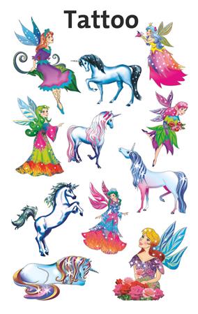 Matrica, tetoválás, 1 ív, 76x120 mm, AVERY ZWECKFORM, "Z-Design No.56390",  tündérek